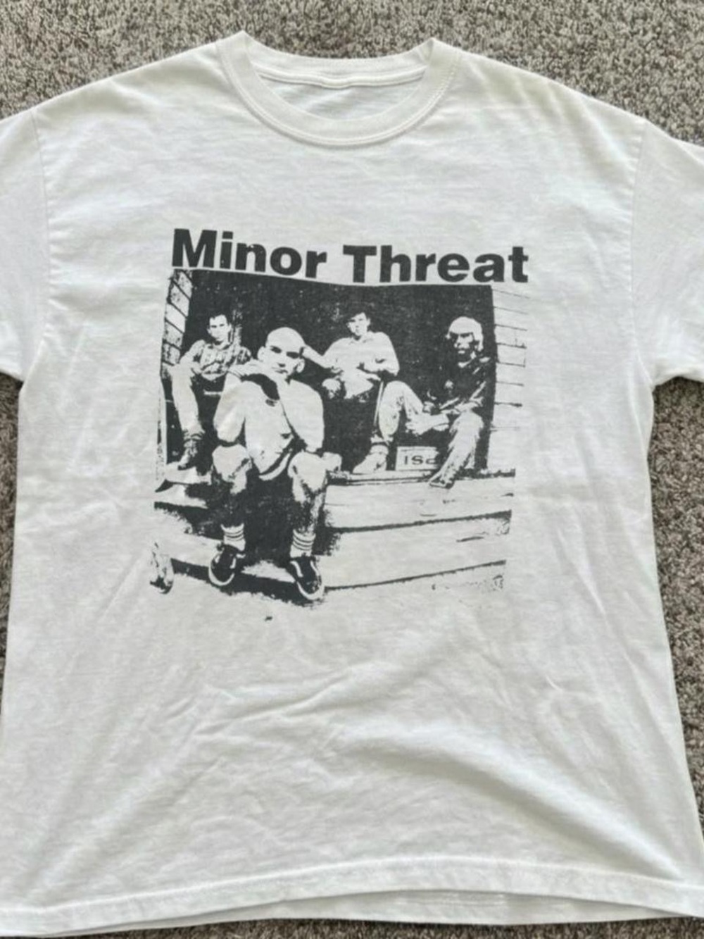 Gildan White Short Sleeve Minor Threat Graphic Tee